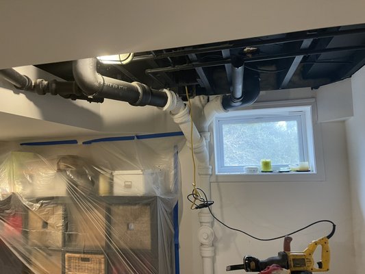 Replace cast iron drains - This was plumbing relocate and update for 2 full 2 bathroom with existing drain replace. Replace cast iron drains - This was plumbing relocate and update for 2 full 2 bathroom with existing drain replace.