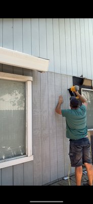 replacing siding and painting the house - replacing siding and painting the house