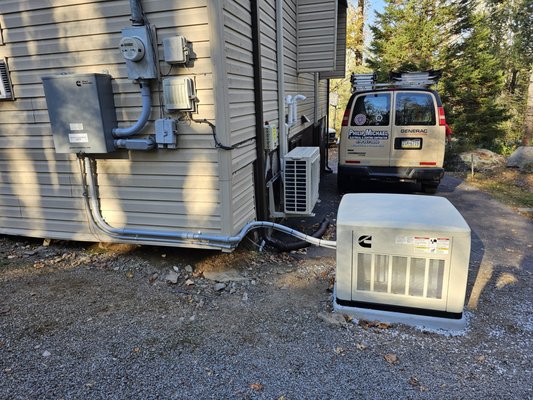 Generator Installation - The Hideout - Lake Ariel PA.
Cummins 20kW Generator - Extreme Cold Weather Kit & 200amp Service Rated Automatic Transfer Switch.