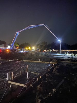 Sometime we have to start pouring super early to get the job done! - This 10-unit project required us to start pouring concrete super early in the morning!