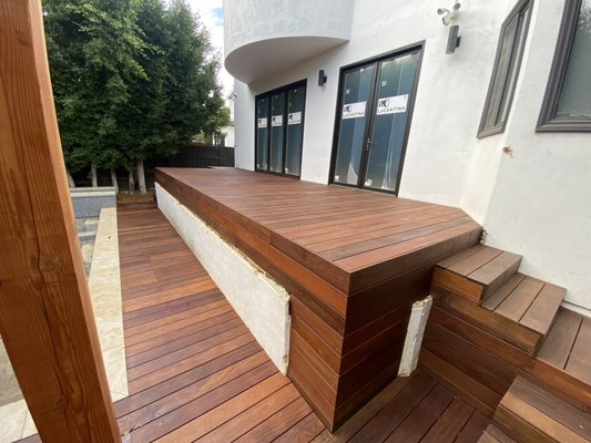 Decking - We did painting the deck with oil based sealer Decking - We did painting the deck with oil based sealer