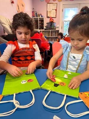 Halloween! - Halloween Day at our daycare was full of fun and excitement! The children arrived dressed in adorable and creative costumes, ready for a day of celebration. We made festive Halloween crafts like paper pumpkins and ghost decorations, which added a playful touch to our classroom. The kids enjoyed themed games such as a mini pumpkin toss. Laughter, music, and smiles filled the air as we celebrated together. It was a magical day of creativity, imagination, and joyful Halloween spirit! Halloween! - Halloween Day at our daycare was full of fun and excitement! The children arrived dressed in adorable and creative costumes, ready for a day of celebration. We made festive Halloween crafts like paper pumpkins and ghost decorations, which added a playful touch to our classroom. The kids enjoyed themed games such as a mini pumpkin toss. Laughter, music, and smiles filled the air as we celebrated together. It was a magical day of creativity, imagination, and joyful Halloween spirit!