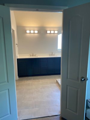 Bathroom Remodel with Custom Cabinetry - This is a complete bathroom remodel.  The client was elated with the final outcome.