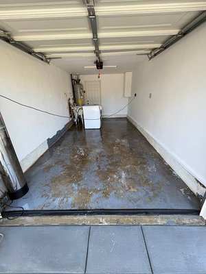 Installed epoxy floor at the garage and painted walls and ceiling - We removed old floor' paint, patched small halls and painted walls and ceiling
Installed epoxy paint to the floor