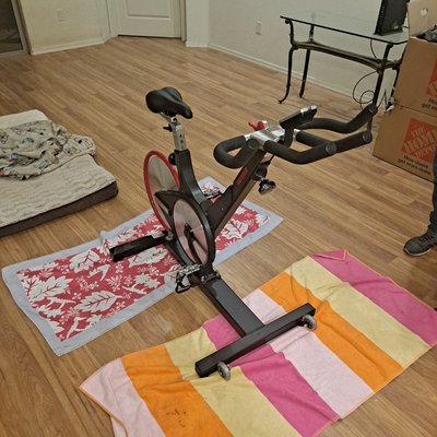 exercise  bike - this bike was assembled  in a hour