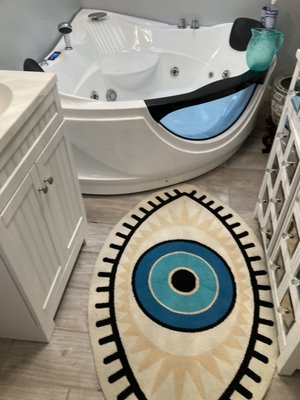 Bathroom cleaning and sanitation - Cleaned oriental rug and 2 Runners .Customer also upgraded her package which includes Bathroom Cleaning