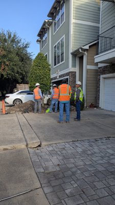 Emergency Electrical Underground Service - We arrived at a duplex where underground construction work had damaged existing underground electrical wiring. Our team responded promptly to address the issue as quickly as possible for both the residents and the workers involved. Fortunately, the situation did not escalate further and no one was injured. We acted immediately by obtaining the required permits, locating and identifying the damaged underground conductors, and completing the repairs in a safe and compliant manner. After successfully passing inspections, we coordinated with the utility company to restore power as soon as possible.