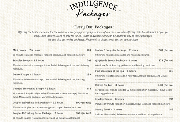 Service Menu! - Just some of the services we offer, the rest will be listed on our website! Service Menu! - Just some of the services we offer, the rest will be listed on our website!