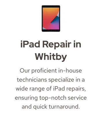 iPad Repair in Whitby - iPad Repair in Whitby
Our proficient in-house technicians specialize in a wide range of iPad repairs, ensuring top-notch service and quick turnaround. iPad Repair in Whitby - iPad Repair in Whitby
Our proficient in-house technicians specialize in a wide range of iPad repairs, ensuring top-notch service and quick turnaround.