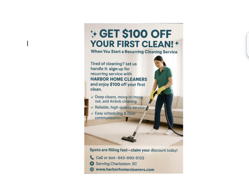New Customer Offer - Call today to take advantage of this amazing offer!