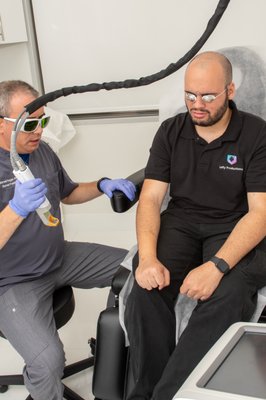 Laser hair removal - One of our patients having his first session for laser hair removal Laser hair removal - One of our patients having his first session for laser hair removal