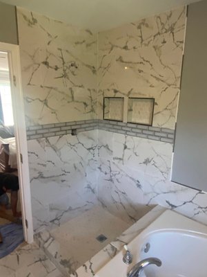 Bathroom remodeling - this was an old bathroom, and it was in very bad condition, everything was demolished and  we installed the drywall, ceramics and new walls paint