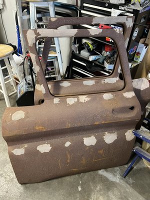 1963 Chevy c10 doors - Set of Chevy c10 doors 1963 blasted cleaned up ready for primer