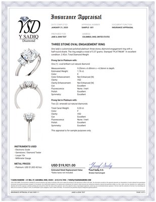 Appraisals - We offer appraisals on engagement rings, anniversary gifts and certified diamonds. Appraisals - We offer appraisals on engagement rings, anniversary gifts and certified diamonds.