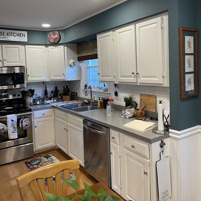 Coopersburg PA Kitchen Remodel - Met with the customers a few months before starting the job. Went over the project when I visited the home. Found few issues with the layout and some things I thought would be better to change. It took me a day or two to froward the quote to the customer. Response back was to wait till they quoted around the project. A month or two went by and I got the call that they wanted to move forward with the project with our company. We were able to schedule the project a day after they had their old kitchen removed by someone they sold it to. That was one of the things we worked on so they were able to save the most money to get the best for the project. Cabinets, Drywall, Electric work, Plumbing, Crown Molding, Appliances and Vent work took about a week and a half to complete. Our expectation was around a week but we had mentioned to the customer that it could take 2 weeks if there is any issues along the way. We did come across a few issues that we were able to solve. We also do not rush our work so we can preform 100% at each task we do on all our projects. They had the counters done by Lowes since it was a promotional deal. Once the Counter Tops were Installed we did the Tile Installation about a week later. The Tile Installation took a day and a half. Once the tile was complete our part in the project was completed. The customer would then complete the rest of the project. Coopersburg PA Kitchen Remodel - Met with the customers a few months before starting the job. Went over the project when I visited the home. Found few issues with the layout and some things I thought would be better to change. It took me a day or two to froward the quote to the customer. Response back was to wait till they quoted around the project. A month or two went by and I got the call that they wanted to move forward with the project with our company. We were able to schedule the project a day after they had their old kitchen removed by someone they sold it to. That was one of the things we worked on so they were able to save the most money to get the best for the project. Cabinets, Drywall, Electric work, Plumbing, Crown Molding, Appliances and Vent work took about a week and a half to complete. Our expectation was around a week but we had mentioned to the customer that it could take 2 weeks if there is any issues along the way. We did come across a few issues that we were able to solve. We also do not rush our work so we can preform 100% at each task we do on all our projects. They had the counters done by Lowes since it was a promotional deal. Once the Counter Tops were Installed we did the Tile Installation about a week later. The Tile Installation took a day and a half. Once the tile was complete our part in the project was completed. The customer would then complete the rest of the project.