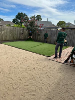 Artificial Turf Installation - This was a full front and backyard landscape design and install with artificial turf. Artificial Turf Installation - This was a full front and backyard landscape design and install with artificial turf.