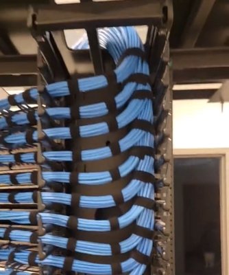 Cat6 Cable Run 300ft for office relocation - This was a Cat 6 Cable installation for a business with 6 camera IP added as well the client was very pleased with how the cable management came out. Cat6 Cable Run 300ft for office relocation - This was a Cat 6 Cable installation for a business with 6 camera IP added as well the client was very pleased with how the cable management came out.