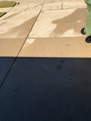Concrete surface cleaning (walkways and driveways!) - These photos are some before shots and after photos of dirty and cleaned driveways, sidewalks, and other concrete surfaces. Pressure washing isn’t limited to concrete though, other stone, brick, heavy equipment, dumpsters, and surfaces can be cleaned with pressure washing. 
I also do soft washing to clean other delicate surfaces that are not susceptible to pressure washing.
These projects are affordable and quick.