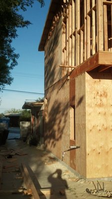 House Addition - Home Addition - Add a 2-story addition - total 1000 sq. ft. at the back of the house on the hillside. We were doing framing of the house. House Addition - Home Addition - Add a 2-story addition - total 1000 sq. ft. at the back of the house on the hillside. We were doing framing of the house.