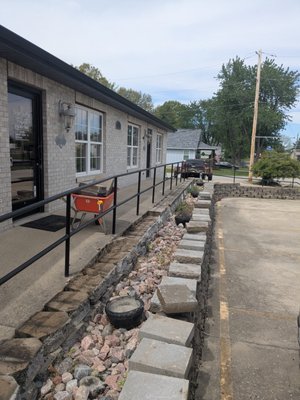 Clean up and Retaining Wall Restoration - This was a business that needed their landscape and retaining wall maintained. Our team came out and got right to work! Call us now at 6186015085 Clean up and Retaining Wall Restoration - This was a business that needed their landscape and retaining wall maintained. Our team came out and got right to work! Call us now at 6186015085