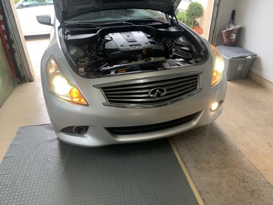 2011 G37 Headlights Replaced - 1. Choose aftermarket headlights compatible with your G37.
2. Access the headlights by removing the front bumper or accessing them from the engine bay.
3. Remove old headlights and install new ones, securing them with provided hardware.
4. Connect the wiring harness to the new headlights.
5. Test the headlights for proper function.
6. Adjust the aim if necessary.
7. Reassemble any removed components.
8. Take your car for a test drive to ensure everything is working correctly. 2011 G37 Headlights Replaced - 1. Choose aftermarket headlights compatible with your G37.
2. Access the headlights by removing the front bumper or accessing them from the engine bay.
3. Remove old headlights and install new ones, securing them with provided hardware.
4. Connect the wiring harness to the new headlights.
5. Test the headlights for proper function.
6. Adjust the aim if necessary.
7. Reassemble any removed components.
8. Take your car for a test drive to ensure everything is working correctly.