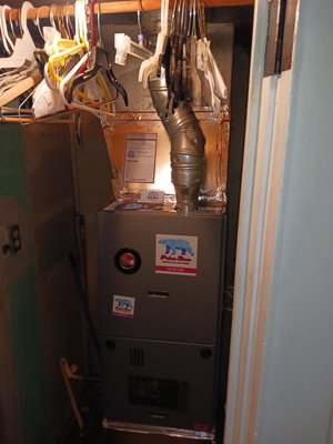 Furnace Replacement - A before and after of a new Rheem furnace install