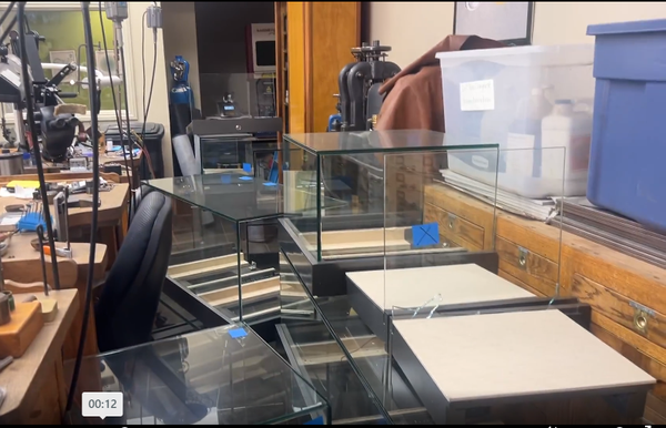 commercial property cleanout - This commercial cleanout was done in San Bernardino, CA. The client asked us to pick up his glass stands which he will replace.