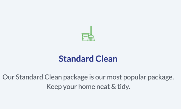 Standard Cleaning! - Book today! Standard Cleaning! - Book today!