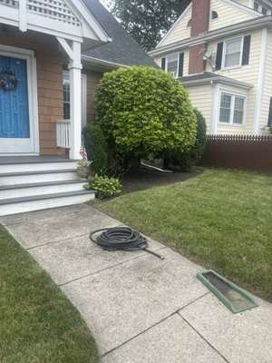 Putting colors - They ask for new mulch and we did it