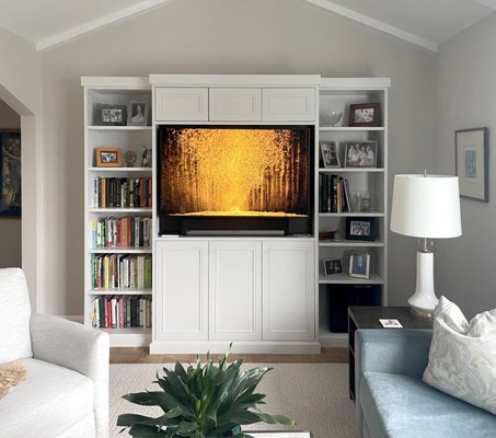 22nd Ave - Custom TV Unit with library designed by Melinda Betts Jackson melindajdesign.com 22nd Ave - Custom TV Unit with library designed by Melinda Betts Jackson melindajdesign.com
