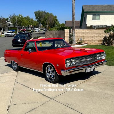 1965 El Camino - Wow, we were blessed to remove the dents on this classic beauty!