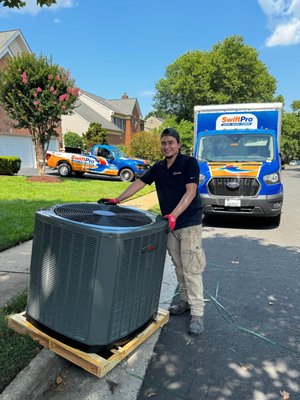 Air Conditioner Trane Unit Install - Our team recently completed an Air Conditioner Trane Unit Install 🛠️ We removed the existing system, set the new Trane unit, pressure-tested and flushed the refrigerant line set, connected electrical and drainage, and verified airflow to ensure peak performance. Every install is finished with a full startup and quality check—delivering reliable comfort and energy efficiency for your home. #Trane #ACInstallation #HVACPros Air Conditioner Trane Unit Install - Our team recently completed an Air Conditioner Trane Unit Install 🛠️ We removed the existing system, set the new Trane unit, pressure-tested and flushed the refrigerant line set, connected electrical and drainage, and verified airflow to ensure peak performance. Every install is finished with a full startup and quality check—delivering reliable comfort and energy efficiency for your home. #Trane #ACInstallation #HVACPros