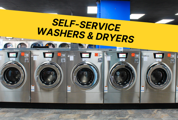 SELF-SERVICE WASHERS & DRYERS - All Big Waves Laundromat locations have dozens of self-service, eco-friendly washers and dryers that you pay for by coin —with a coin exchange machine on site — or through our mobile app.

The laundromats also have plenty of natural light, purchasable detergents, and places to fold your clothes.

Relax in the comfort of the store with our free wifi, local artwork, and seating. We have ample free parking in our lots, street parking nearby, and dry cleaners near both mats.

Hours of Operation:  5:00am to 11:00pm (Last Wash at 10:00pm)

55 washers and 42 dryers

Types of Washers:
12 - 1.5 Load (Standard Top Load) Washers
9 - 2 Load (High Performance Front Load) Washers
10 - 3 Load (High Performance Front Load) Washers
11 - 4 Load (High Performance Front Load) Washers
9 - 6 Load (High Performance Front Load) Washers
4 - 8 Load (High Performance Front Load) Washers

Types of Dryers:
38 - 4.5 load (High Performance, Reversing) Dryers
4 - 7.5 load (High Performance, Reversing) Dryers

https://www.bigwaveslaundromat.com/selfservicemachines
