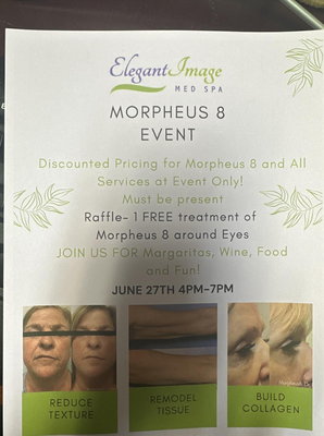 June 2023 Promotions - We're offering June Promotions! Month of June is promotion after promotion after promotion! Come into our location on June 27th we are having an Event! There will be raffles and a lot of services will be discounted! See Below the promotions!
June Promotions/ June 27th Morpheus8 Event RSVP
We will have a raffle! 4 raffles with multiple discounts
1 free skin pen microneedling
1 microneedling with mask
1 free facial 60 minute
big prize morpheus 8 free treatment around eyes $1200
1 lip and eye perk hydrafacial goody bags first 10-15 people
Our June specials
Xeomin 9 dollars a unit
50 dollars off a syringe of ANY filler
Cyrofat slimming one treatment $280.00 normally $350.00
Teeth whitening $79.00 original price $129.00
Morpheus8 3 treatment full face and neck $3,000
usually $3500. 500 discount!
During the event 700 dollars off morpheus that originally is $3500 June 2023 Promotions - We're offering June Promotions! Month of June is promotion after promotion after promotion! Come into our location on June 27th we are having an Event! There will be raffles and a lot of services will be discounted! See Below the promotions!
June Promotions/ June 27th Morpheus8 Event RSVP
We will have a raffle! 4 raffles with multiple discounts
1 free skin pen microneedling
1 microneedling with mask
1 free facial 60 minute
big prize morpheus 8 free treatment around eyes $1200
1 lip and eye perk hydrafacial goody bags first 10-15 people
Our June specials
Xeomin 9 dollars a unit
50 dollars off a syringe of ANY filler
Cyrofat slimming one treatment $280.00 normally $350.00
Teeth whitening $79.00 original price $129.00
Morpheus8 3 treatment full face and neck $3,000
usually $3500. 500 discount!
During the event 700 dollars off morpheus that originally is $3500