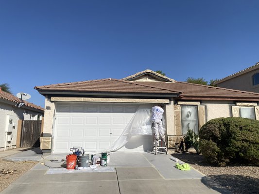 "Jayden's House" - Jayden's house needed a beautiful coat of paint due to the rough heat here in Arizona. Here, we treated her as our family and helped her make here home look great again. HOA bothered her a lot until she met us and we painted her exterior. Now, this house is shining beautifully in Jayden's neighborhood. "Jayden's House" - Jayden's house needed a beautiful coat of paint due to the rough heat here in Arizona. Here, we treated her as our family and helped her make here home look great again. HOA bothered her a lot until she met us and we painted her exterior. Now, this house is shining beautifully in Jayden's neighborhood.