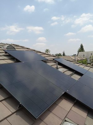 Solar panels instalation - Installation of the solar panels on the roof. Solar panels instalation - Installation of the solar panels on the roof.
