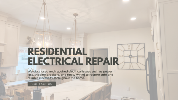 Residential Electrical Repair - Home Electrical Troubleshooting
We diagnosed and repaired electrical issues such as power loss, tripping breakers, and faulty wiring to restore safe and reliable electricity throughout the home. Residential Electrical Repair - Home Electrical Troubleshooting
We diagnosed and repaired electrical issues such as power loss, tripping breakers, and faulty wiring to restore safe and reliable electricity throughout the home.