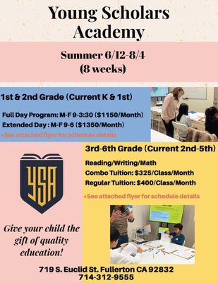 Summer Program Flyer - Give your child the gift of quality education with our Summer programs! Summer Program Flyer - Give your child the gift of quality education with our Summer programs!