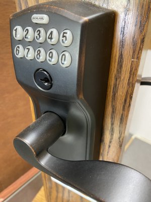 Electronic Locks Installed In Your Home With Easy To Change Codes! - We install electronic levers for easy keyless entry. We welcome customer provided locks or we can help you select the lock that's right for you. Call us today to make your home keyless!