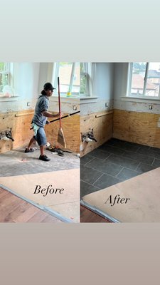 Post construction cleaning for our client - This project was for a client who had just finished construction and needs cleaning, we cleared out all the remaining construction materials and we cleaned up all the areas