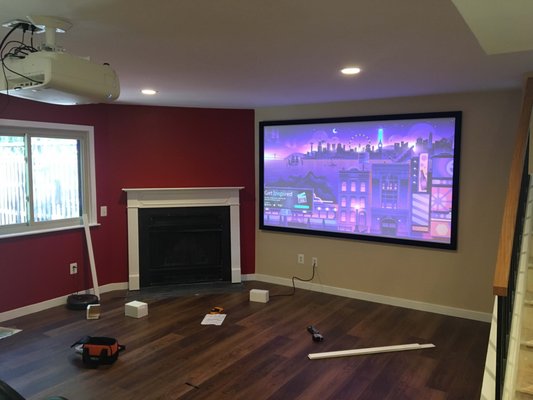 Remodeling Basement - Remodeling basement (removal popcorn from ceiling, install soundproofing insulation and drywall, flooring and painting) Remodeling Basement - Remodeling basement (removal popcorn from ceiling, install soundproofing insulation and drywall, flooring and painting)