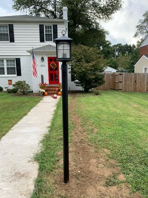 Residential Post Light - When it comes to your outdoor lights, the sky’s the limit.  We can incorporate landscape lighting, pool lights, patio lights, deck lights, path lights–whatever you need.