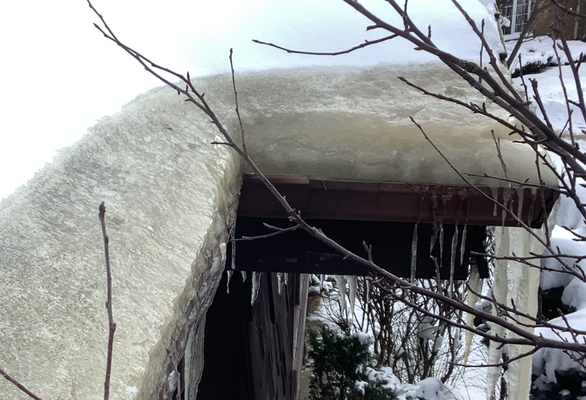 Exterior Roof and Gutters - Ice Dams on your roof and gutters can lead to water intrusion into your attic, ceilings and walls! We can help you find and correct them. Exterior Roof and Gutters - Ice Dams on your roof and gutters can lead to water intrusion into your attic, ceilings and walls! We can help you find and correct them.