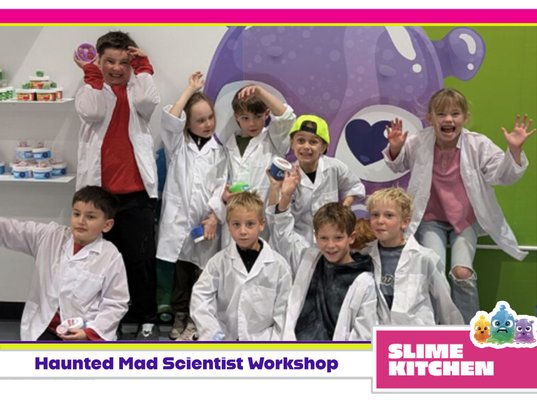 Haunted Mad Scientist Workshop 2025 - 10/14: Haunted Mad Scientist Workshop
Ages: 5 and older
Date: October 14, 2025 - 5:00 PM
Price: $35
Description:
The Haunted Laboratory Takes Over This October!
Join us in the Slime Kitchen Haunted Laboratory for a special Halloween slime workshop — where junior scientists will make slime from scratch and learn the spooky science behind it!
🧪Candy Corn Slime
Mix and layer colorful slimes to create your own sweet-looking (but not edible!) candy corn creation.
Each 1.5-hour workshop includes hands-on slime making, spooky science fun, and the chance to create slime from scratch like a real Mad Scientist! Costumes encouraged!
10/28: Haunted Mad Scientist Workshop
Ages: 5 and older
Date: October 28, 2025 - 5:00 PM
Price: $35
Description:
🎃 The Haunted Laboratory Takes Over This October! 👻
Join us in the Slime Kitchen Haunted Laboratory for a special Halloween slime workshop — where junior scientists will make slime from scratch and learn the spooky science behind it!
🧪 Workshop: Candy Corn Slime
Mix and layer colorful slimes to create your own sweet-looking (but not edible!) candy corn creation.
Each 1.5-hour workshop includes hands-on slime making, spooky science fun, and the chance to create slime from scratch like a real Mad Scientist! Costumes encouraged! Haunted Mad Scientist Workshop 2025 - 10/14: Haunted Mad Scientist Workshop
Ages: 5 and older
Date: October 14, 2025 - 5:00 PM
Price: $35
Description:
The Haunted Laboratory Takes Over This October!
Join us in the Slime Kitchen Haunted Laboratory for a special Halloween slime workshop — where junior scientists will make slime from scratch and learn the spooky science behind it!
🧪Candy Corn Slime
Mix and layer colorful slimes to create your own sweet-looking (but not edible!) candy corn creation.
Each 1.5-hour workshop includes hands-on slime making, spooky science fun, and the chance to create slime from scratch like a real Mad Scientist! Costumes encouraged!
10/28: Haunted Mad Scientist Workshop
Ages: 5 and older
Date: October 28, 2025 - 5:00 PM
Price: $35
Description:
🎃 The Haunted Laboratory Takes Over This October! 👻
Join us in the Slime Kitchen Haunted Laboratory for a special Halloween slime workshop — where junior scientists will make slime from scratch and learn the spooky science behind it!
🧪 Workshop: Candy Corn Slime
Mix and layer colorful slimes to create your own sweet-looking (but not edible!) candy corn creation.
Each 1.5-hour workshop includes hands-on slime making, spooky science fun, and the chance to create slime from scratch like a real Mad Scientist! Costumes encouraged!