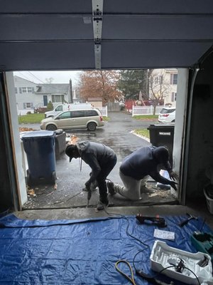 Garage Door Installation - The customer complained that his garage door did not close properly and that he wanted a new garage door installed. Garage Door Installation - The customer complained that his garage door did not close properly and that he wanted a new garage door installed.