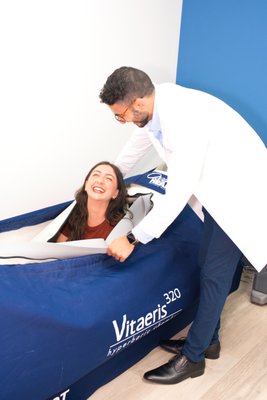 Hyperbaric Oxygen Therapy (HBOT) - Hyperbaric Oxygen Therapy (HBOT) is utilized not only by individuals with neurological conditions but also by healthy individuals seeking healing and recovery benefits.
Impaired regulation of blood flow in the brain is a common issue seen in patients with brain injuries and neurological disorders. This dysfunction often leads to inadequate oxygen supply to the brain and other parts of the body, impacting normal functioning.

Hyperbaric oxygen therapy (HBOT) can help address this problem by providing oxygen at higher levels. By doing so, it promotes neuroplasticity, which involves strengthening healthy neurological pathways, patterns, and signals. This process encourages the formation of new interneural connections, resulting in an overall healthier brain.

If you’re interested in learning more about hyperbaric oxygen therapy and whether it’s suitable for your needs, please contact our office. Our team will be happy to provide further information and discuss the potential benefits of HBOT for your specific situation.
