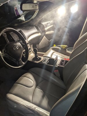 G35 detail at night - Fully Detailing Infiniti G35 during night hours. anytime of day and variable weather conditions. Can your car back to looking how it did when you first bought it!