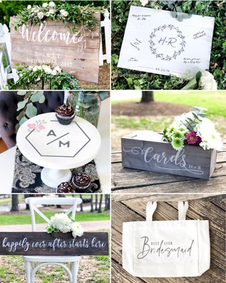 The Wedding. And So the Adventure Begins... - Say "I Do" to DIY Gifts and Decor at AR Workshop. Make your wedding one of a kind with original wedding decor made just for you by you. From custom signs, wood plank table numbers, centerpiece boxes, cake stands, or signature pedestal trays, we have what you want to create the personal touches to make your wedding an event to remember. Want to get the girls together before hand? We can host your Bridal or Bachelorette Party. Call or Email us at Reisterstown@ARWorkshop.com to get started! The Wedding. And So the Adventure Begins... - Say "I Do" to DIY Gifts and Decor at AR Workshop. Make your wedding one of a kind with original wedding decor made just for you by you. From custom signs, wood plank table numbers, centerpiece boxes, cake stands, or signature pedestal trays, we have what you want to create the personal touches to make your wedding an event to remember. Want to get the girls together before hand? We can host your Bridal or Bachelorette Party. Call or Email us at Reisterstown@ARWorkshop.com to get started!