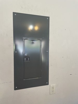 Service panel installation, EV charging station installation, generator installation and heater installation. - This remodel was done on a kitchen.