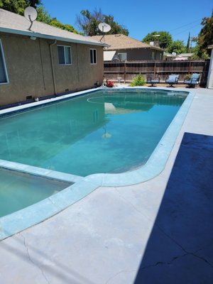 Before and after algae treatment and cleaning - Before and after algae treatment and cleaning services. Extremely satisfied customer!